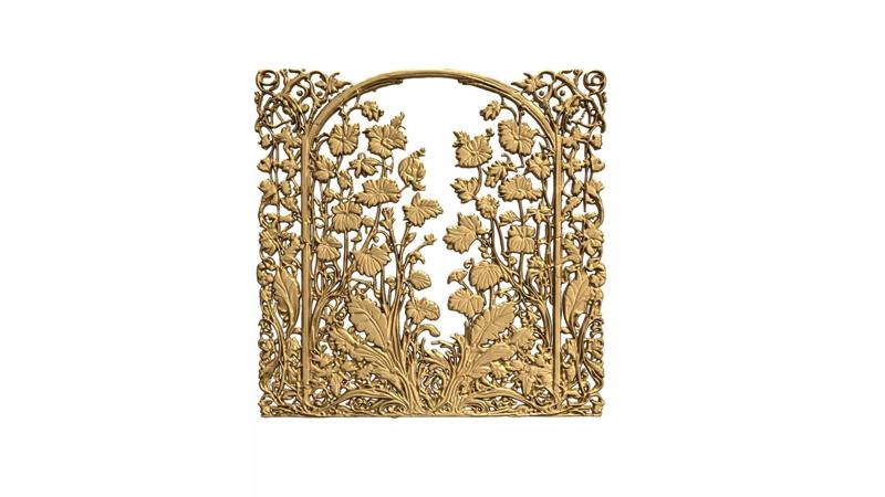 decor set wall panel ornament mural CNC 04 3D print
