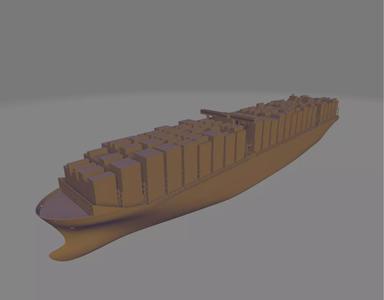 Triple E container ship miniature