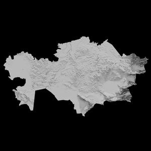 Topographic Map of Kazakhstan – 3D Terrain