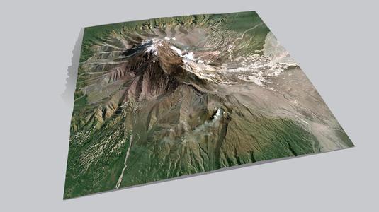 Volcano Shiveluch Kamchatka