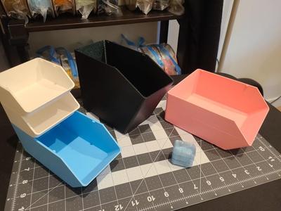 Parametric stackable workshop bins/boxes