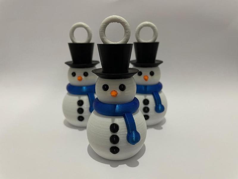 Snowman Christmas Decoration (multi-material remix)