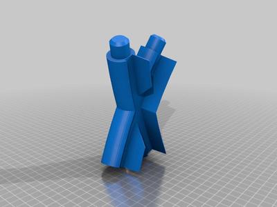 Crossing segment and 2-Strips clip for Easy-to-print Led Bridge with Light block