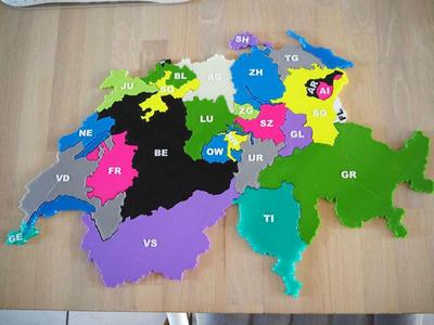 Switzerland map puzzle