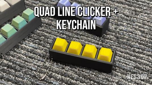 Quad Line Clicker + Keychain
