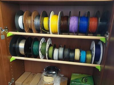 Spool storage system for IKEA BILLY