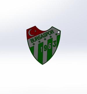 Bursaspor 1963 Logo Keychain – 3D Printable Fan Accessory