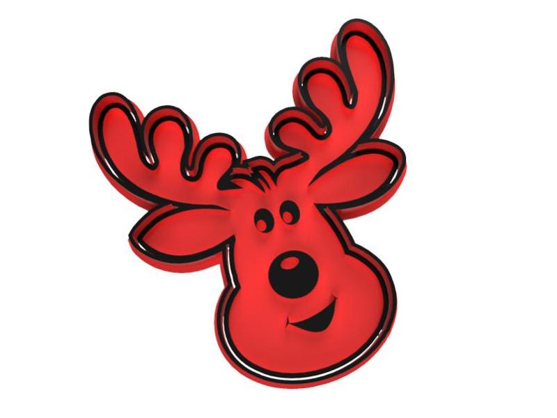 Christmas Rudolph Reindeer Cookie Cutter