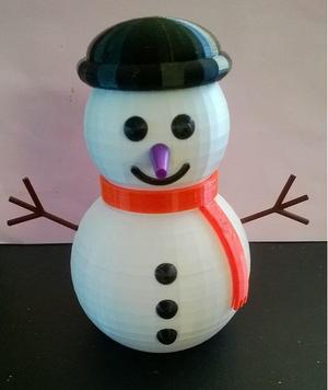 Candy box snowman