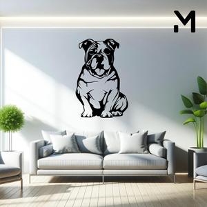 Wall silhouette - English bulldog - Body