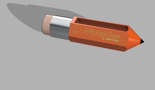 Stubby pencil pen holder