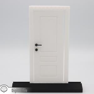 1:12 miniature Functional Door style 4 3d stl file