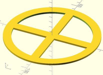 OpenSCAD customizable circle template generator