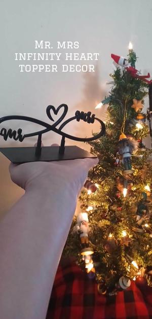 Wedding Cake Topper Mrs and Mr Infinity Design Topper Decoration