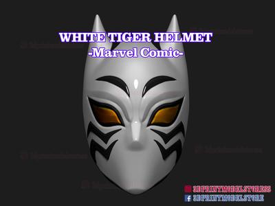 White Tiger Marvel Cosplay Helmet - Halloween Costume