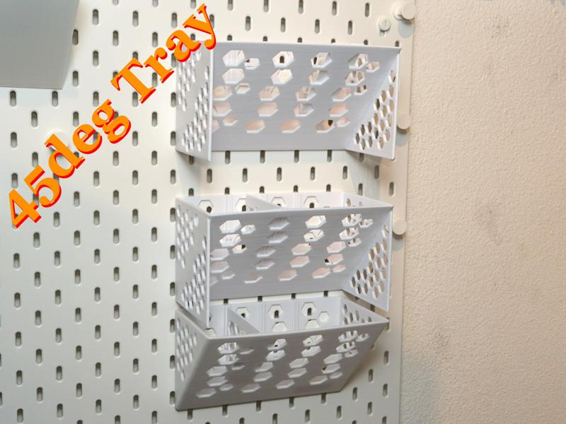 Tray tilted 45° for IKEA SKADIS
