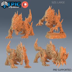 Guardian Fuu Tiger Set ‧ DnD Miniature ‧ Tabletop Miniatures ‧ Gaming Monster ‧ 3D Model ‧ RPG ‧ DnDminis ‧ STL FILE