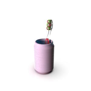 Can-shaped toothbrush holder