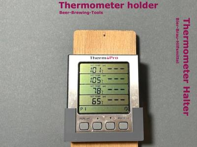 Thermometer holder for beer brewing