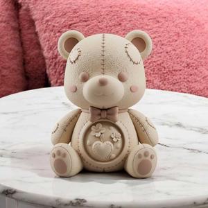 3D Printable Cute Teddy Bear Figurine