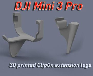 DJI Mini 3 Pro extension legs (clipon style)