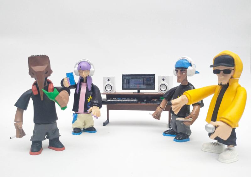 Rap, hip hop, skate, urban, street, underground, skateboarding, skate figures