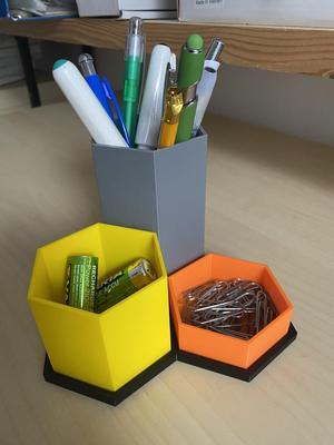 Pen holder / organiser (modular system)