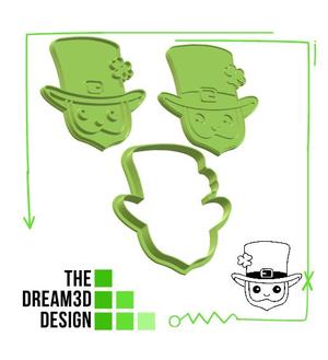 CUTE LEPRECHAUN COOKIE CUTTER N DEBOSSER / ELF COOKIE CUTTER N DEBOSSER / DUENDE COOKIE CUTTER N DEBOSSER