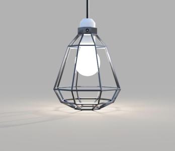 Geometric lamp shade for IKEA bulbs