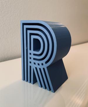 Decorative Block Initial 'R'