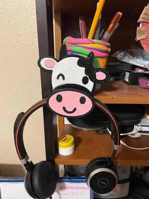 Cute Cow Headset Holder