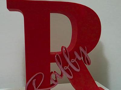 Letter R with the name Raffy