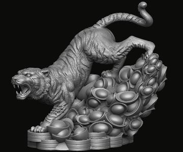 TIGER STATUE 3D print model