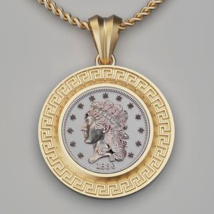 Half eagle american  coin Pendant