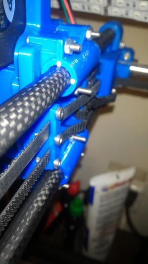 Parametric linear bushing with low-friction (POM/delrin/nylon) filament inserts