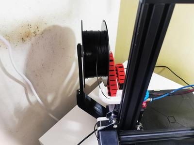 Even longer Ender 3 Rear Spoolholder Mount - compatible with chains 