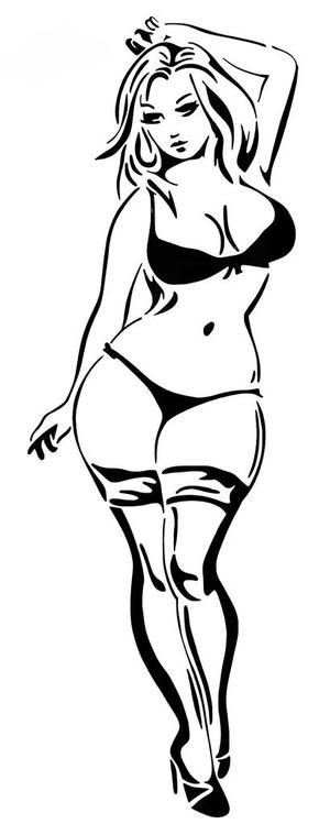 Girl stencil 30