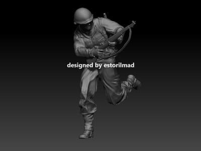 WW2 AMERICAN SOLDIER D-DAY OMAHA BEACH V3