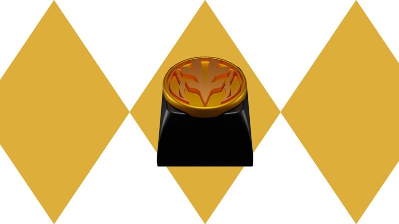 White Ranger Keycap Power Coint (Mighty Morphing Power Rangers)
