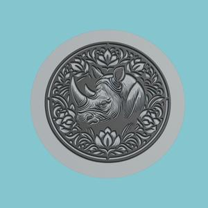 Rhino Medallion Rhino 3d Print Model