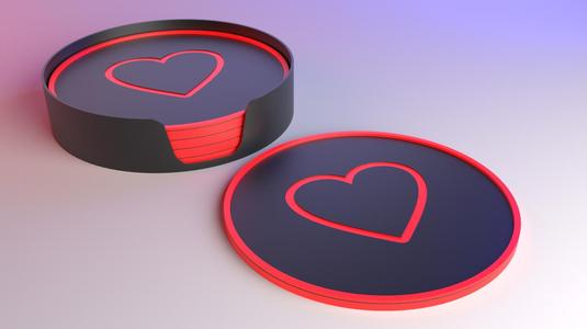 Heart Coaster Set