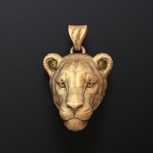Lioness Pendant 3D print model