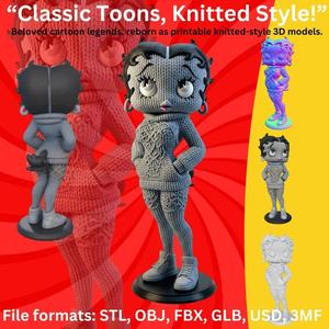 Betty Boop – Classic Cartoon Character Stylized Planter Model