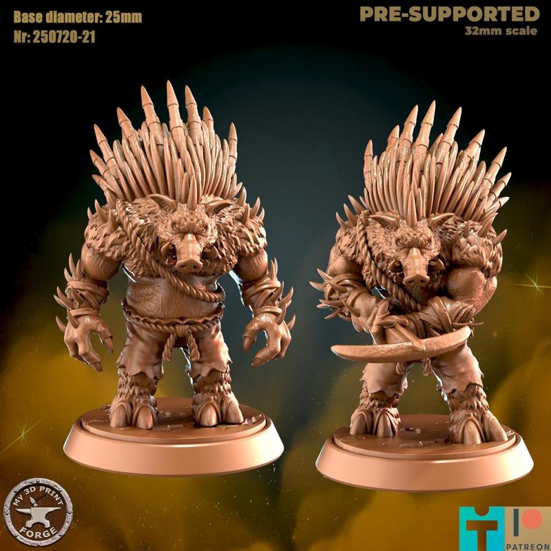 Quilboar Hunter with Crossbow Two Models