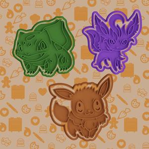 pokemons COOKIE CUTTER set of 3