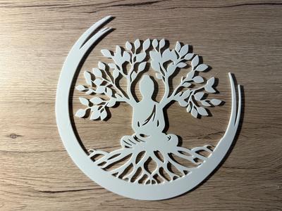 Tree of Life & Buddha Wall Art III