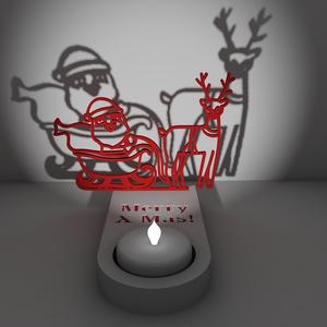 Christmas tealight holder - Santa's sleight