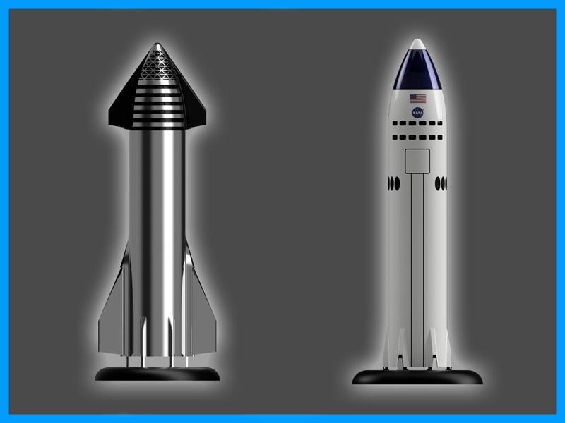 1/144 SpaceX Starship and Moonship
