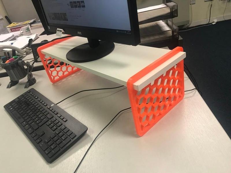 Hexy Desk Riser - Uses Ikea BURHULT Shelf