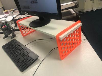 Hexy Desk Riser - Uses Ikea BURHULT Shelf